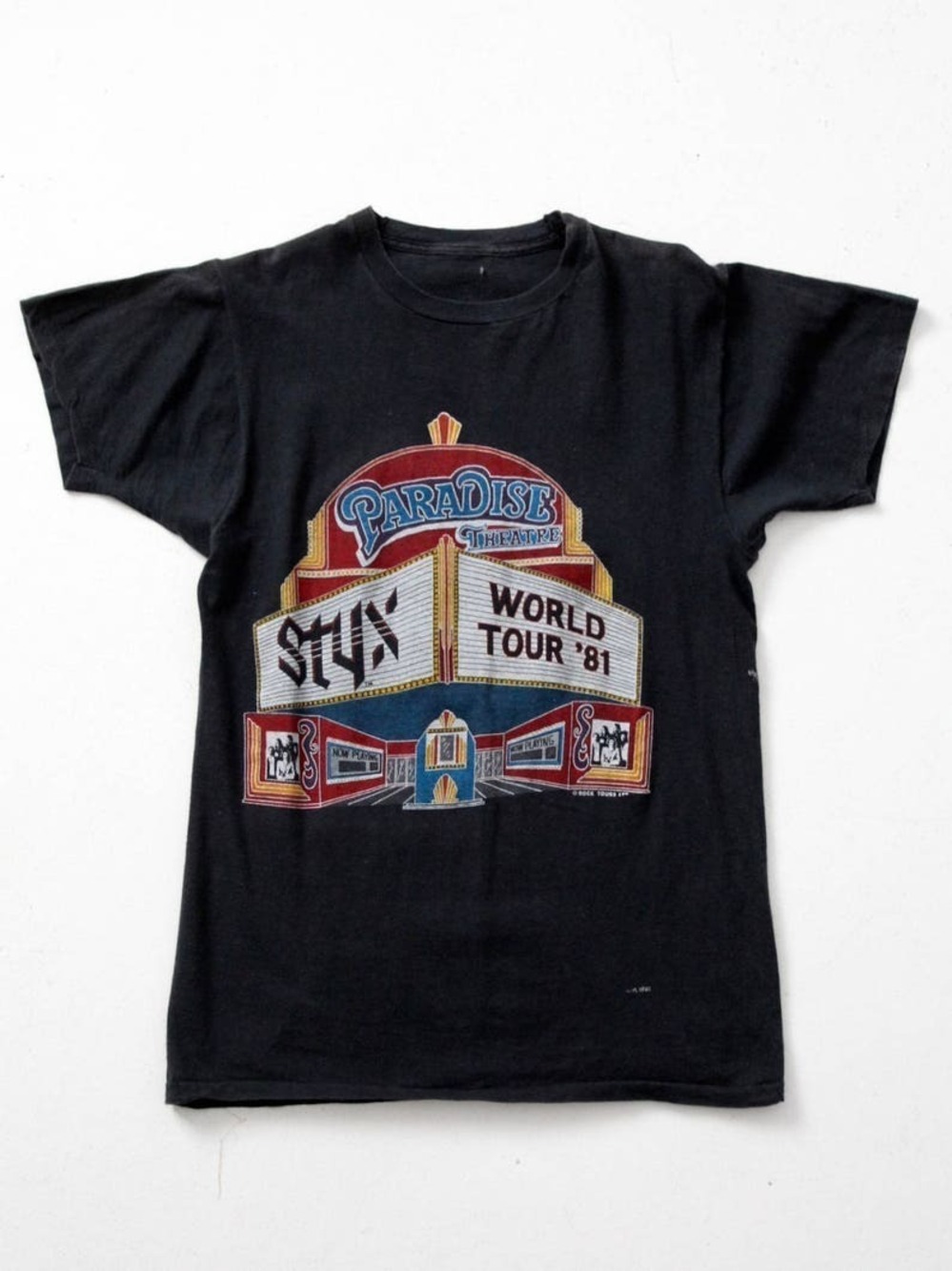 Styx T-shirt, 1981 Paradise Theatre World Tour, Band Te